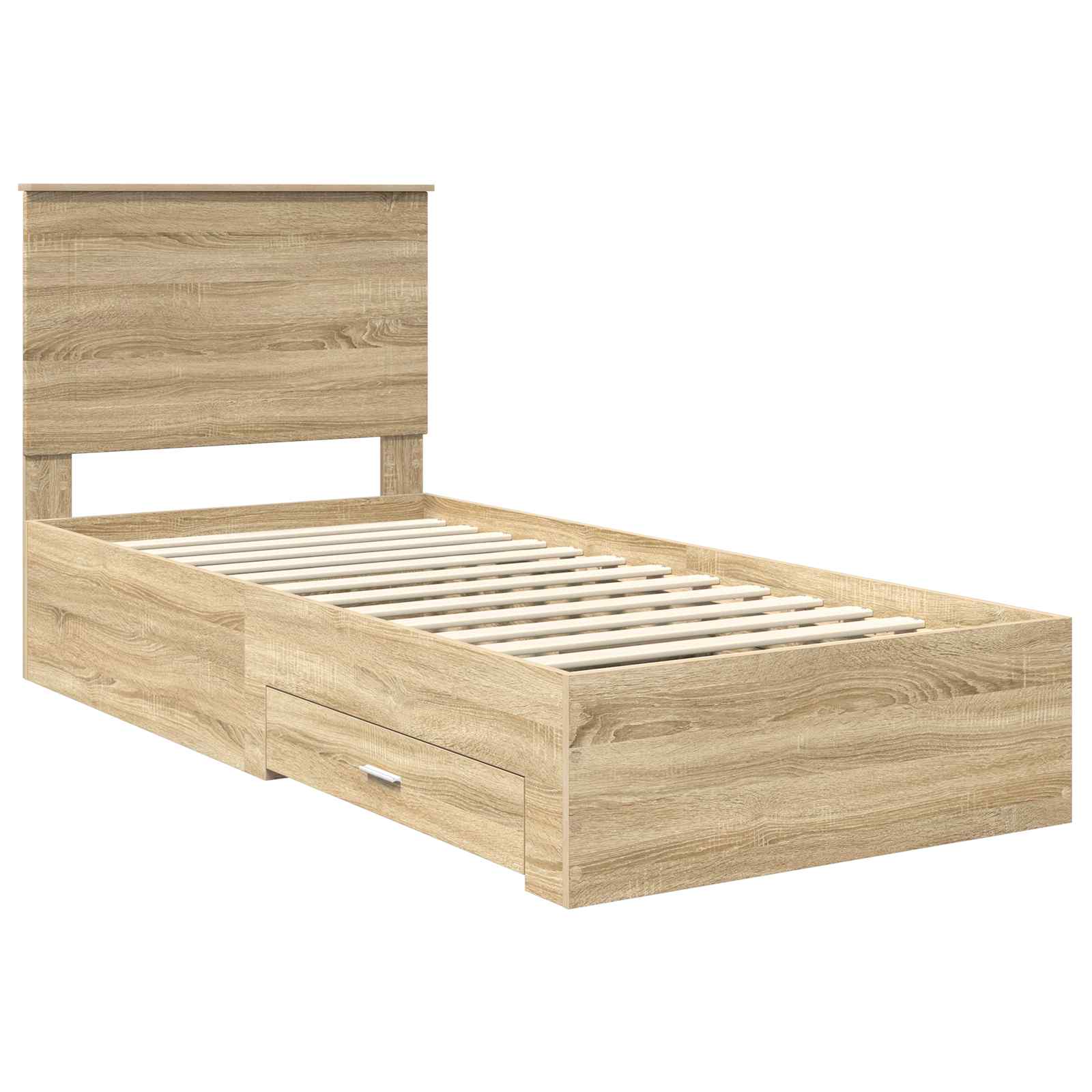 Struttura del letto con testiera Rovere Sonoma 100 x 200 cm | homemem39