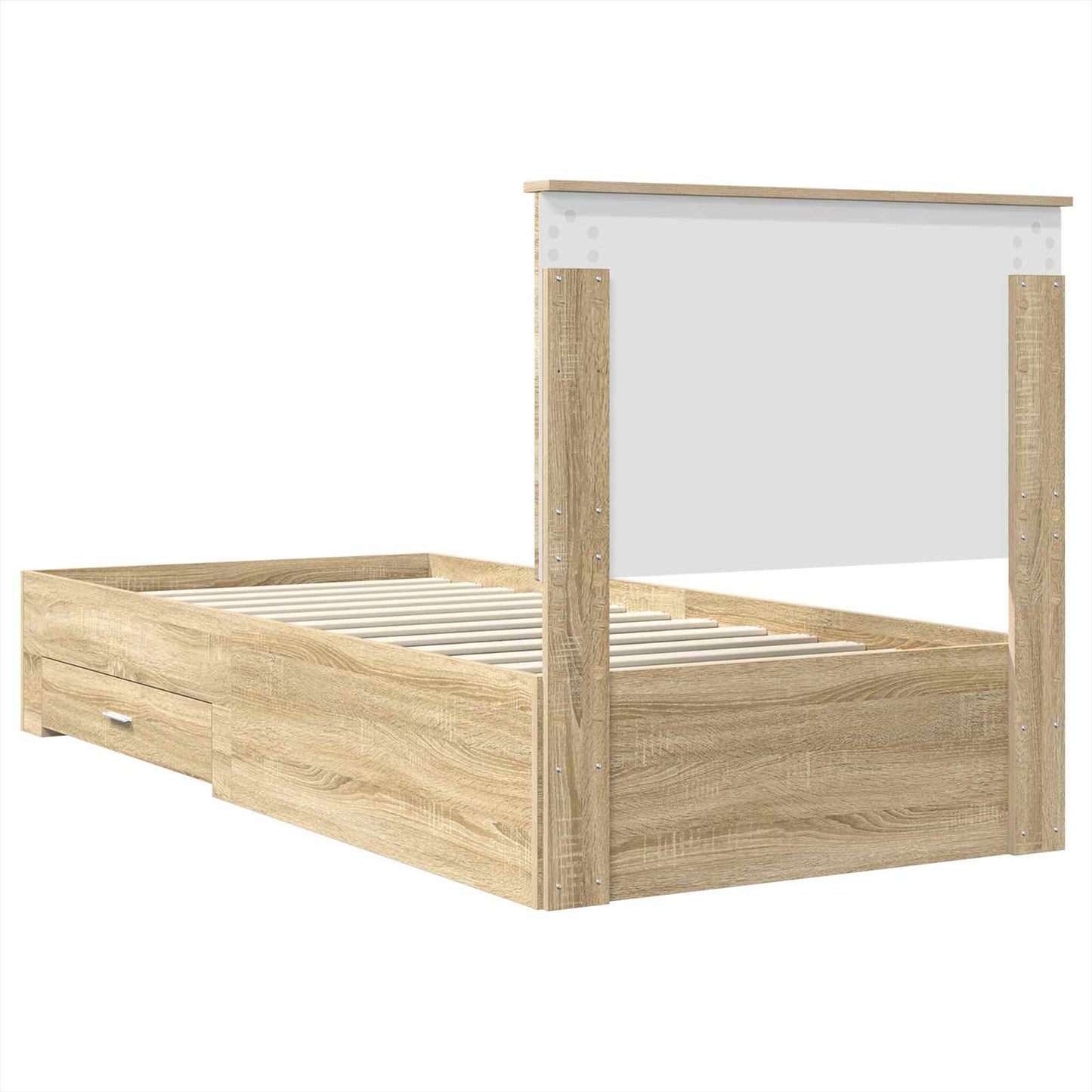 Struttura del letto con testiera Rovere Sonoma 100 x 200 cm | homemem39