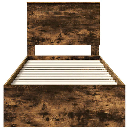 Struttura del letto Rovere fumé 100 x 200 cm Legno multistrato | homemem39
