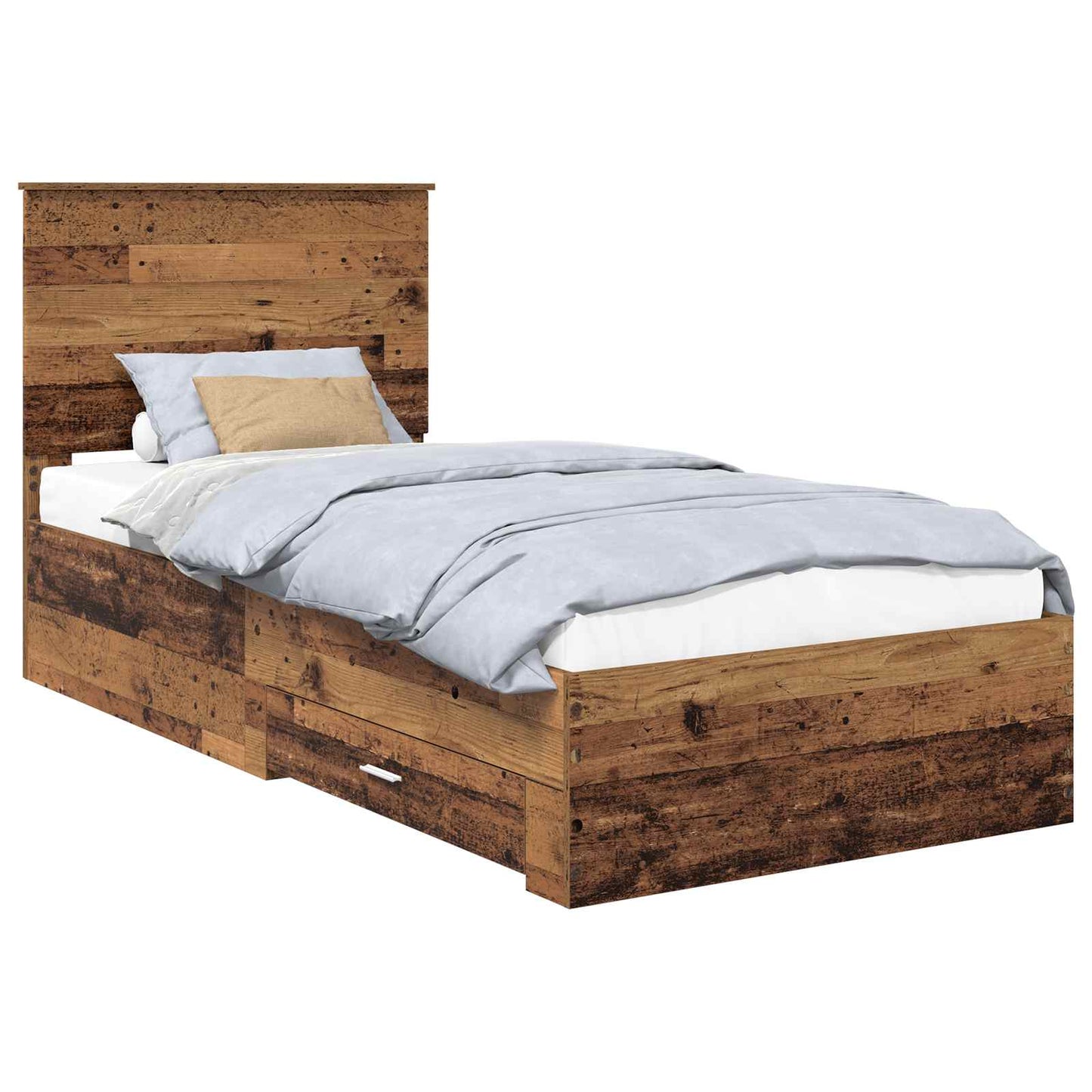 Struttura del letto con testiera Legno vecchio 100 x 200 cm | homemem39