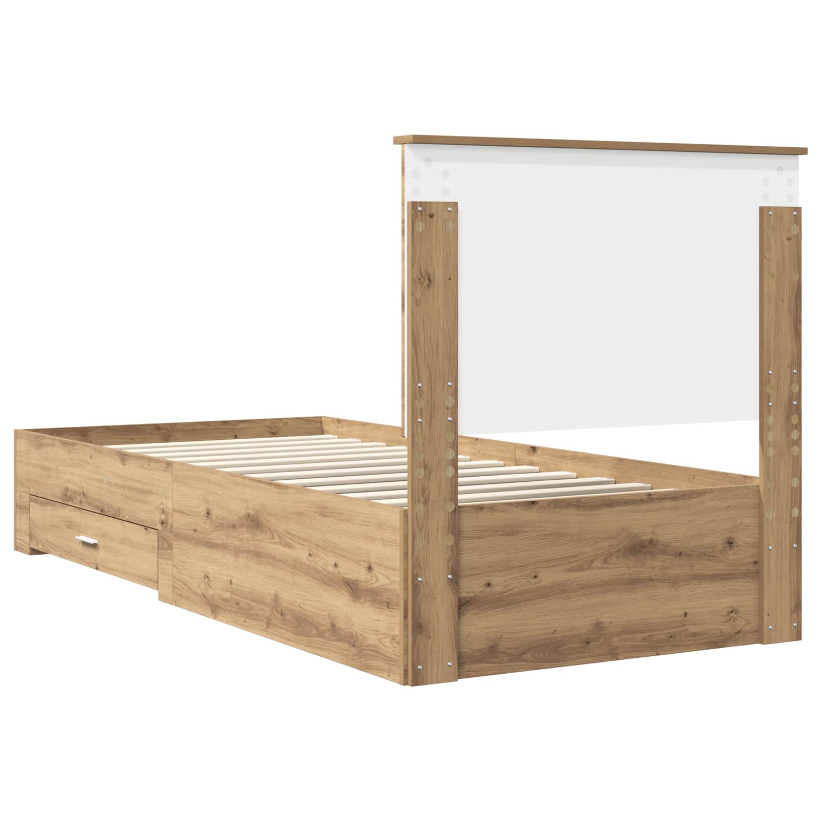 Struttura del letto Rovere artigianale 100 x 200 cm | homemem39