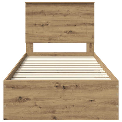 Struttura del letto Rovere artigianale 100 x 200 cm | homemem39