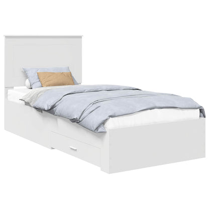 Struttura del letto Bianco 90 x 190 cm Legno multistrato | homemem39