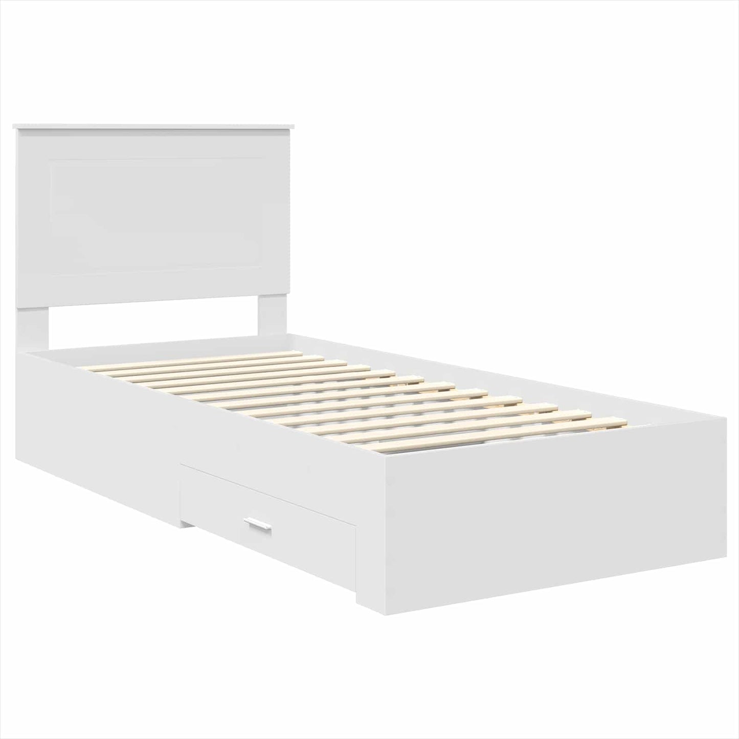 Struttura del letto Bianco 90 x 190 cm Legno multistrato | homemem39