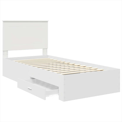 Struttura del letto Bianco 90 x 190 cm Legno multistrato | homemem39