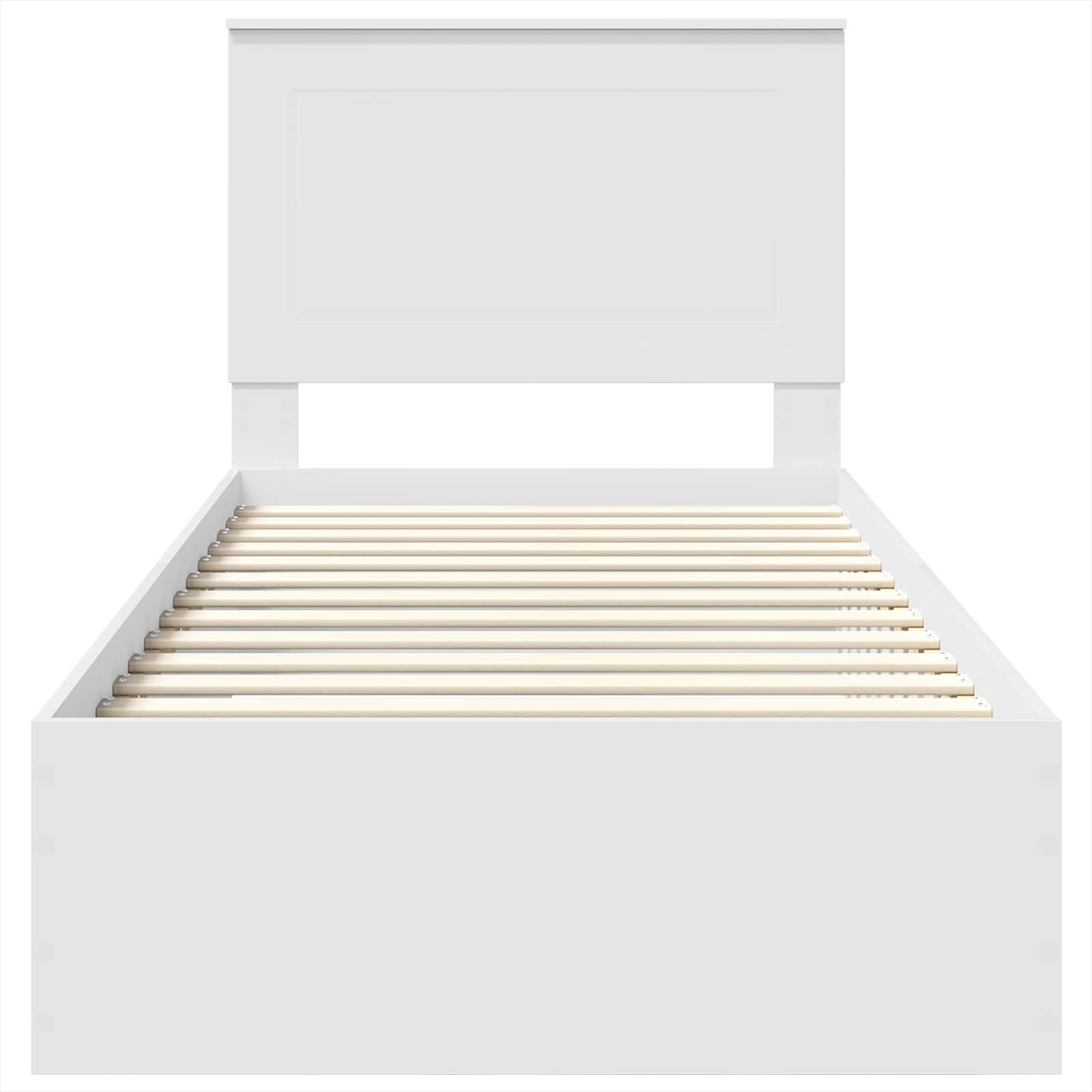 Struttura del letto Bianco 90 x 190 cm Legno multistrato | homemem39