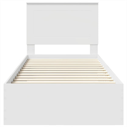 Struttura del letto Bianco 90 x 190 cm Legno multistrato | homemem39