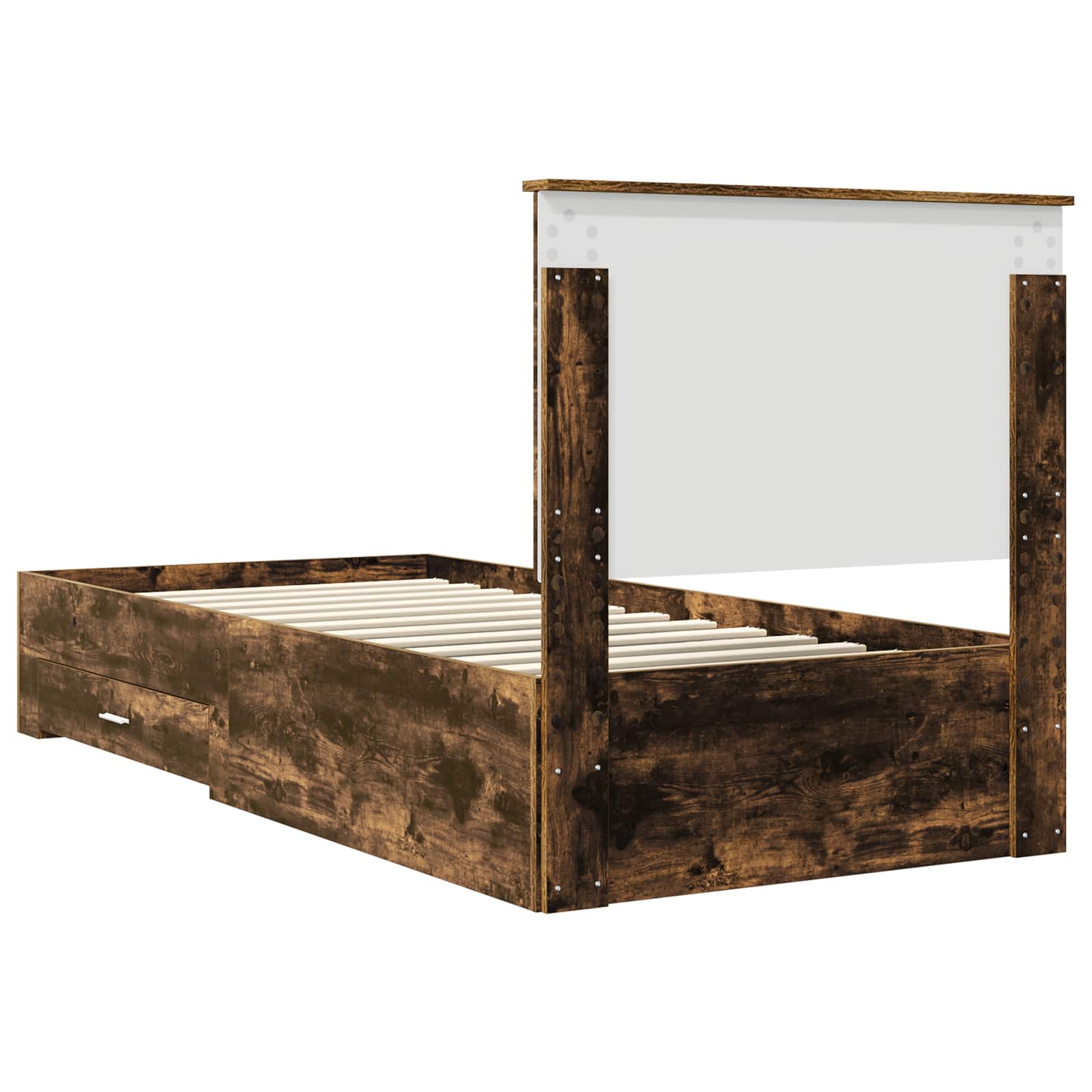 Struttura del letto Rovere fumé 90 x 190 cm Legno multistrato | homemem39
