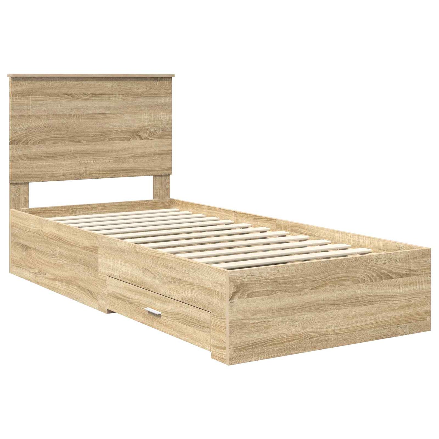 Struttura del letto Rovere Sonoma 90 x 200 cm Legno multistrato | homemem39