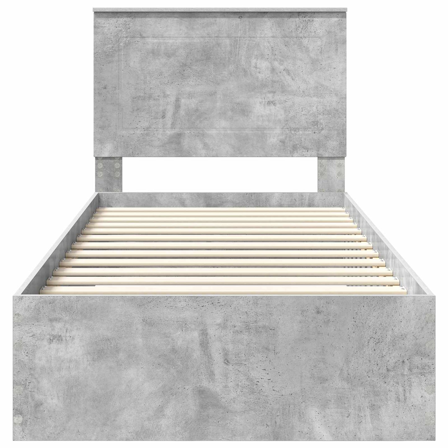 Struttura del letto con testiera Grigio cemento 90 x 200 cm | homemem39