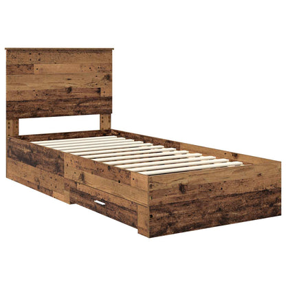 Struttura del letto Legno vecchio 90 x 200 cm Legno multistrato | homemem39