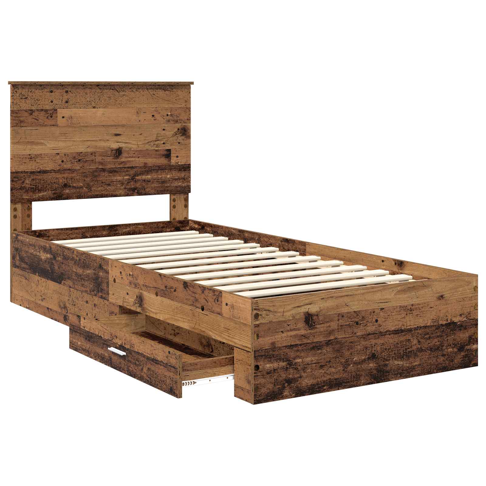 Struttura del letto Legno vecchio 90 x 200 cm Legno multistrato | homemem39