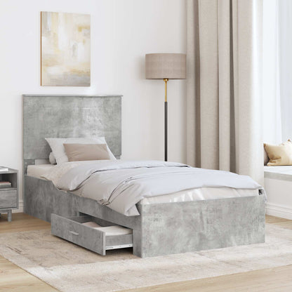 Struttura del letto Grigio Certo e Argento 75 x 190 cm | homemem39