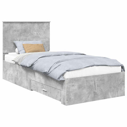 Struttura del letto Grigio Certo e Argento 75 x 190 cm | homemem39
