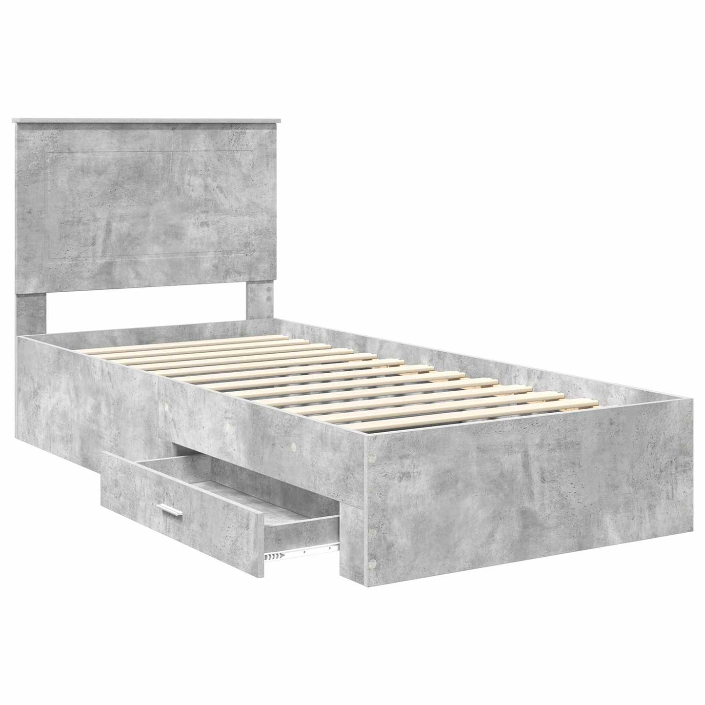 Struttura del letto Grigio Certo e Argento 75 x 190 cm | homemem39