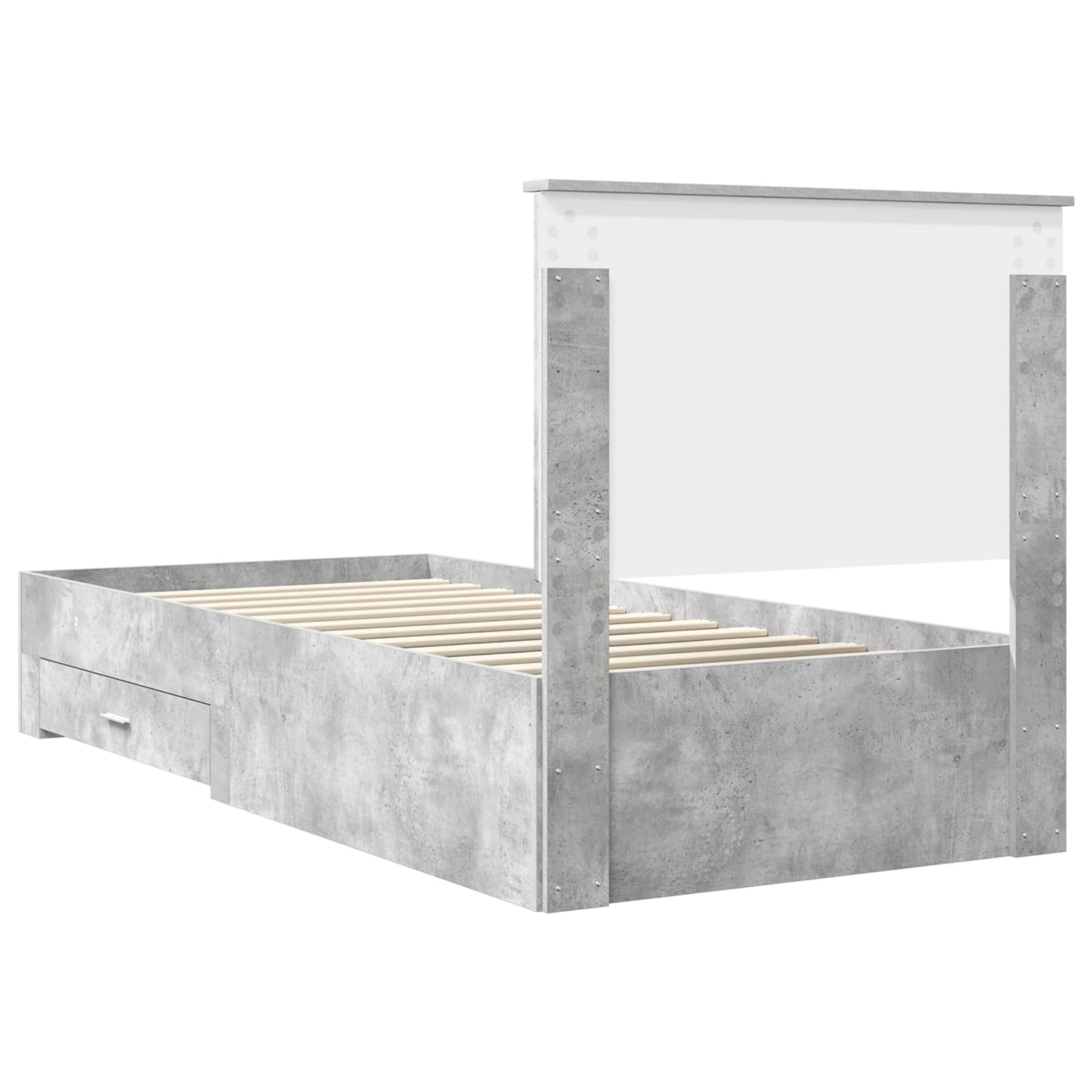 Struttura del letto Grigio Certo e Argento 75 x 190 cm | homemem39