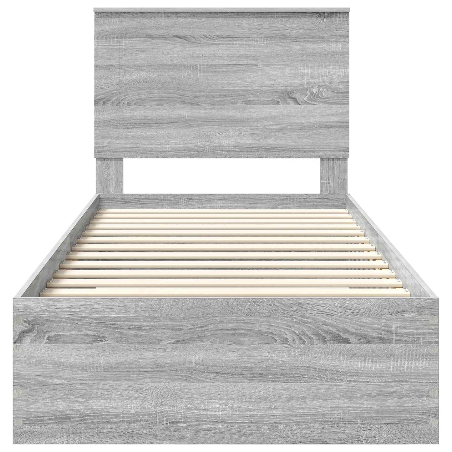 Struttura del letto Grigio Sonoma e Argento 75 x 190 cm | homemem39
