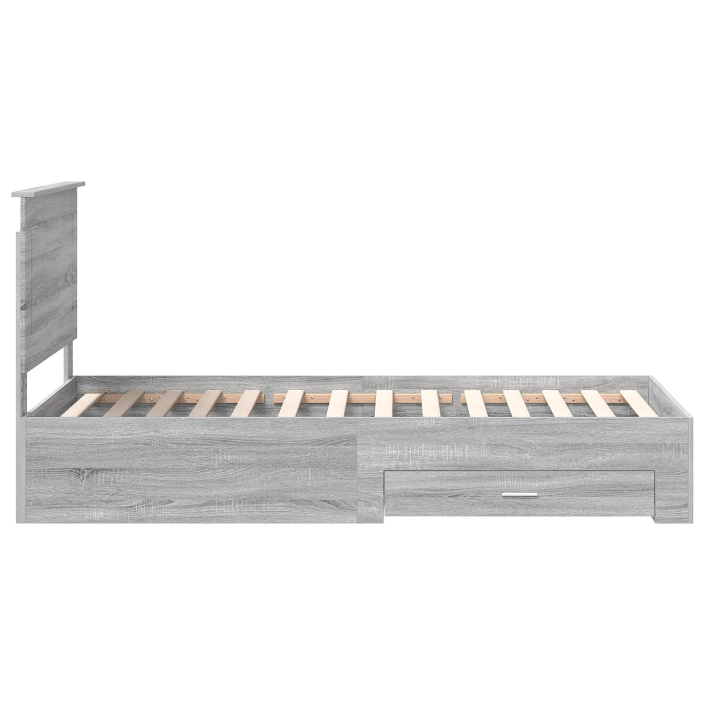 Struttura del letto Grigio Sonoma e Argento 75 x 190 cm | homemem39