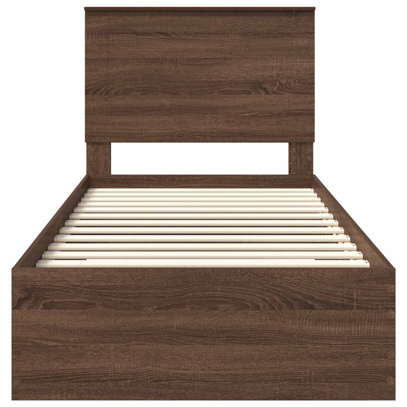 Struttura del letto Rovere Marrone e Argento 75 x 190 cm | homemem39