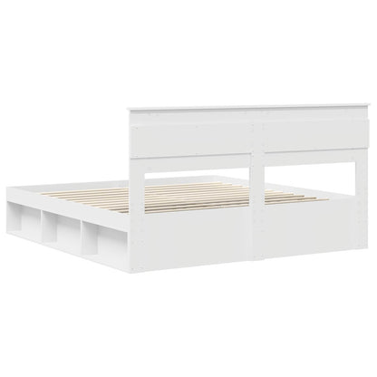 Struttura del letto Bianco 200 x 200 cm Pino massello | homemem39