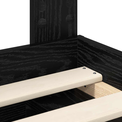 Struttura del letto Nero 200 x 200 cm Pino massello | homemem39