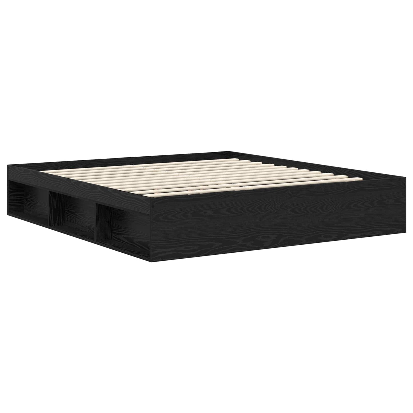 Struttura del letto Nero 200 x 200 cm Pino massello | homemem39