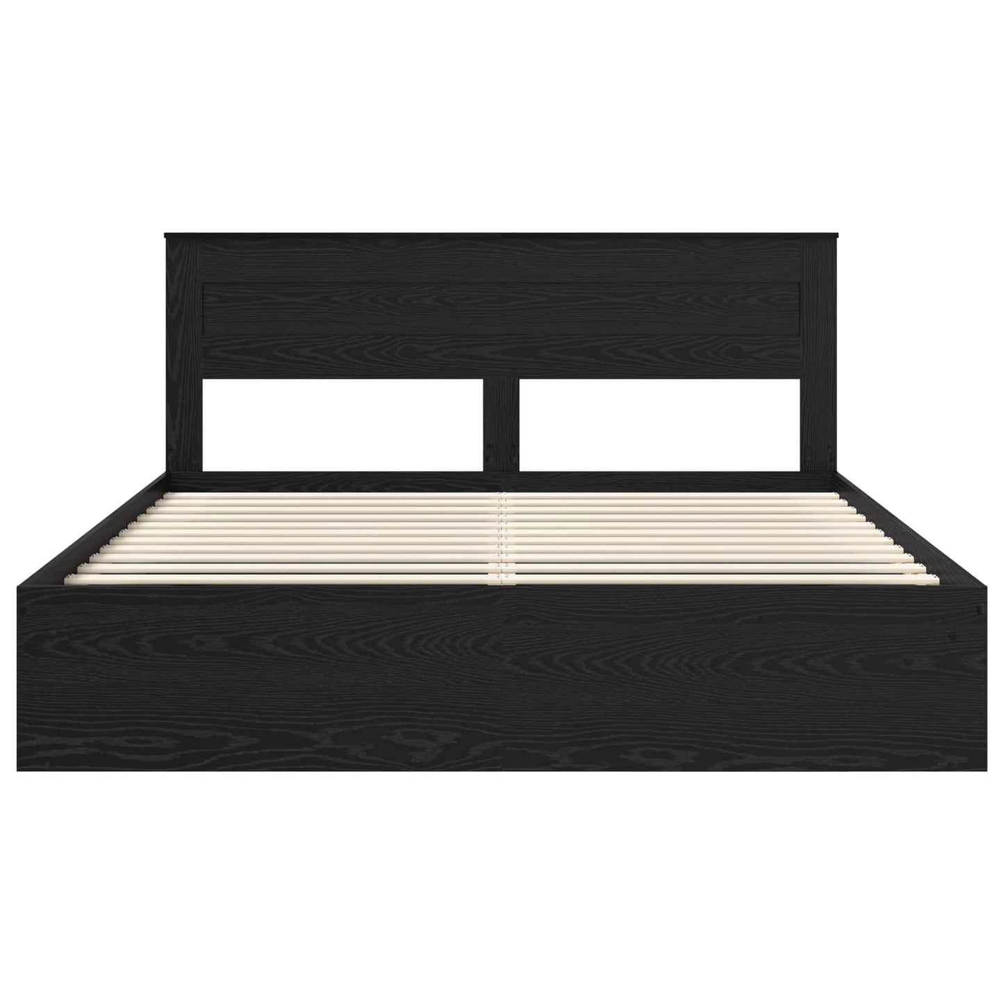 Struttura del letto Nero 200 x 200 cm Pino massello | homemem39