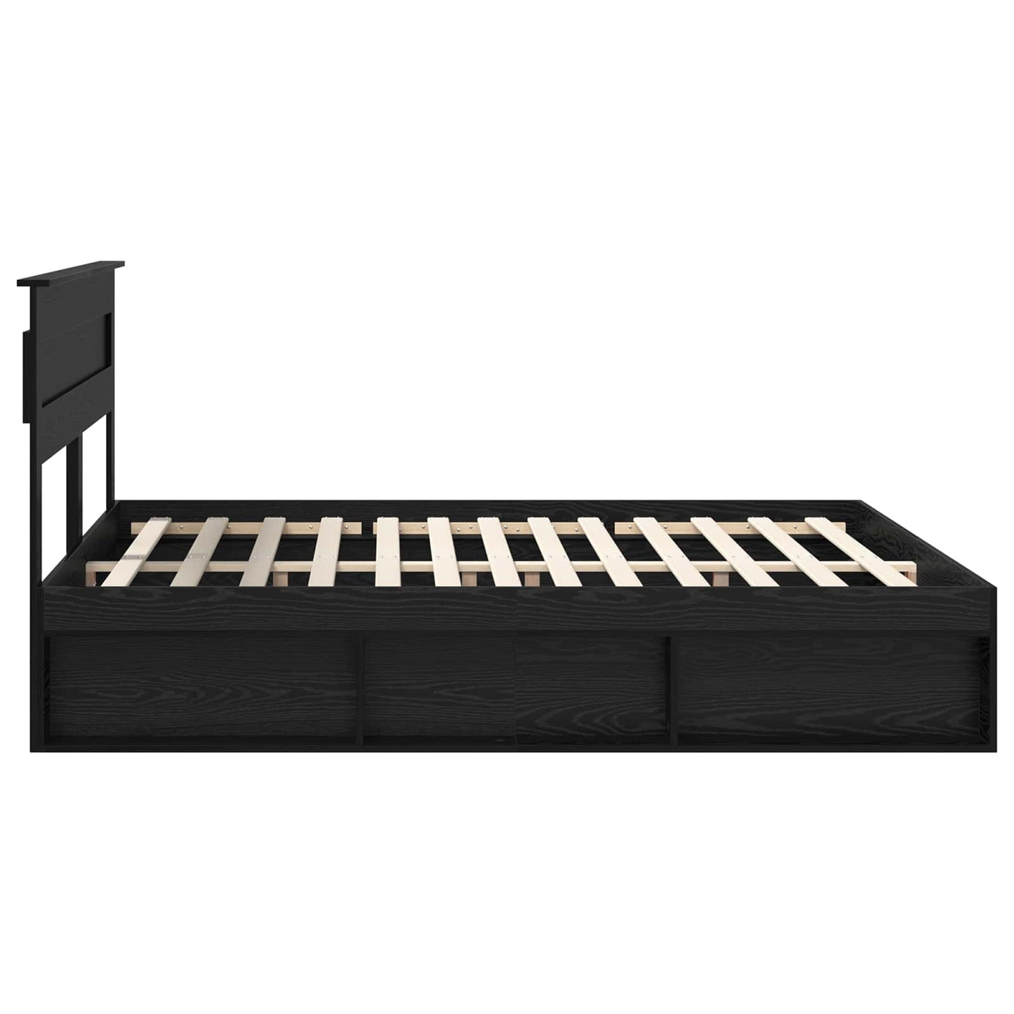 Struttura del letto Nero 200 x 200 cm Pino massello | homemem39