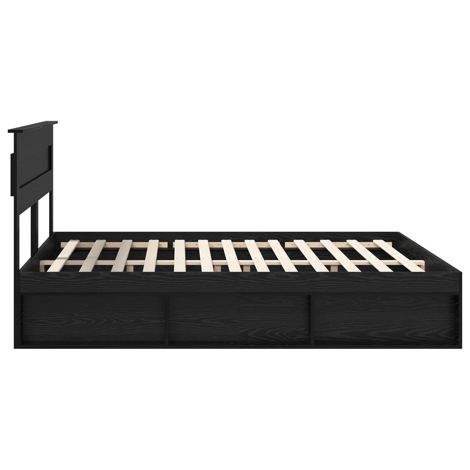 Struttura del letto Nero 200 x 200 cm Pino massello | homemem39
