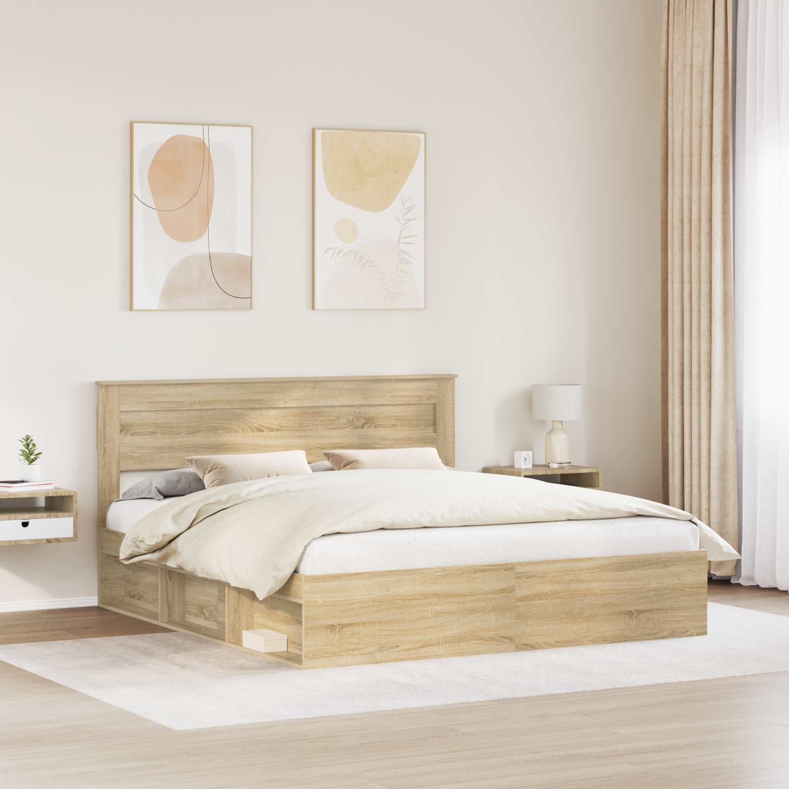 Struttura del letto Sonoma 200 x 200 cm Pino massello | homemem39