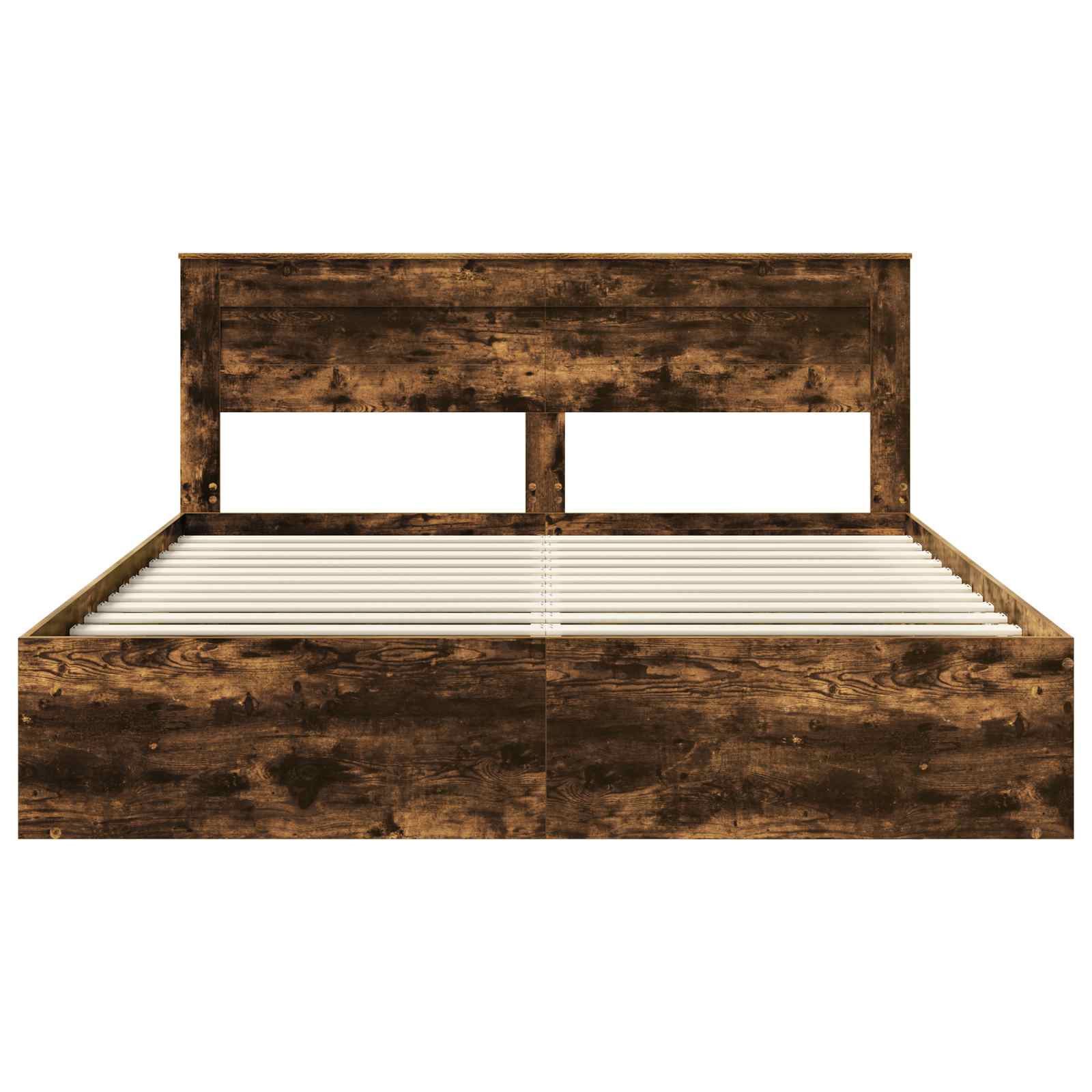 Struttura del letto Rovere fumé 200 x 200 cm Pino massello | homemem39