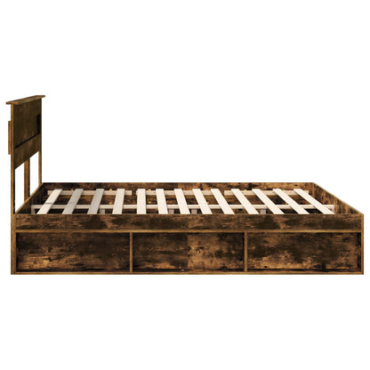 Struttura del letto Rovere fumé 200 x 200 cm Pino massello | homemem39