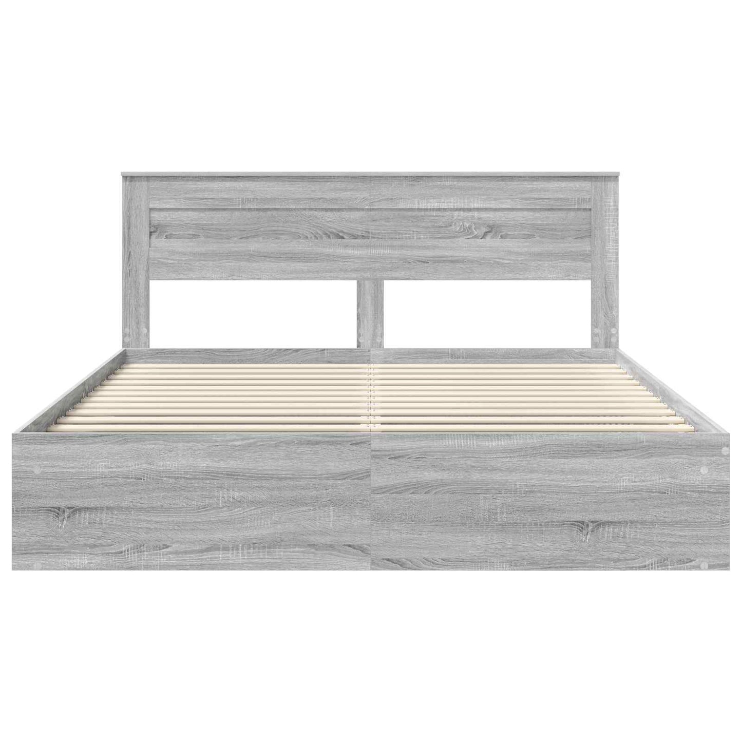 Struttura del letto Grigio Sonoma 200 x 200 cm Pino massello | homemem39