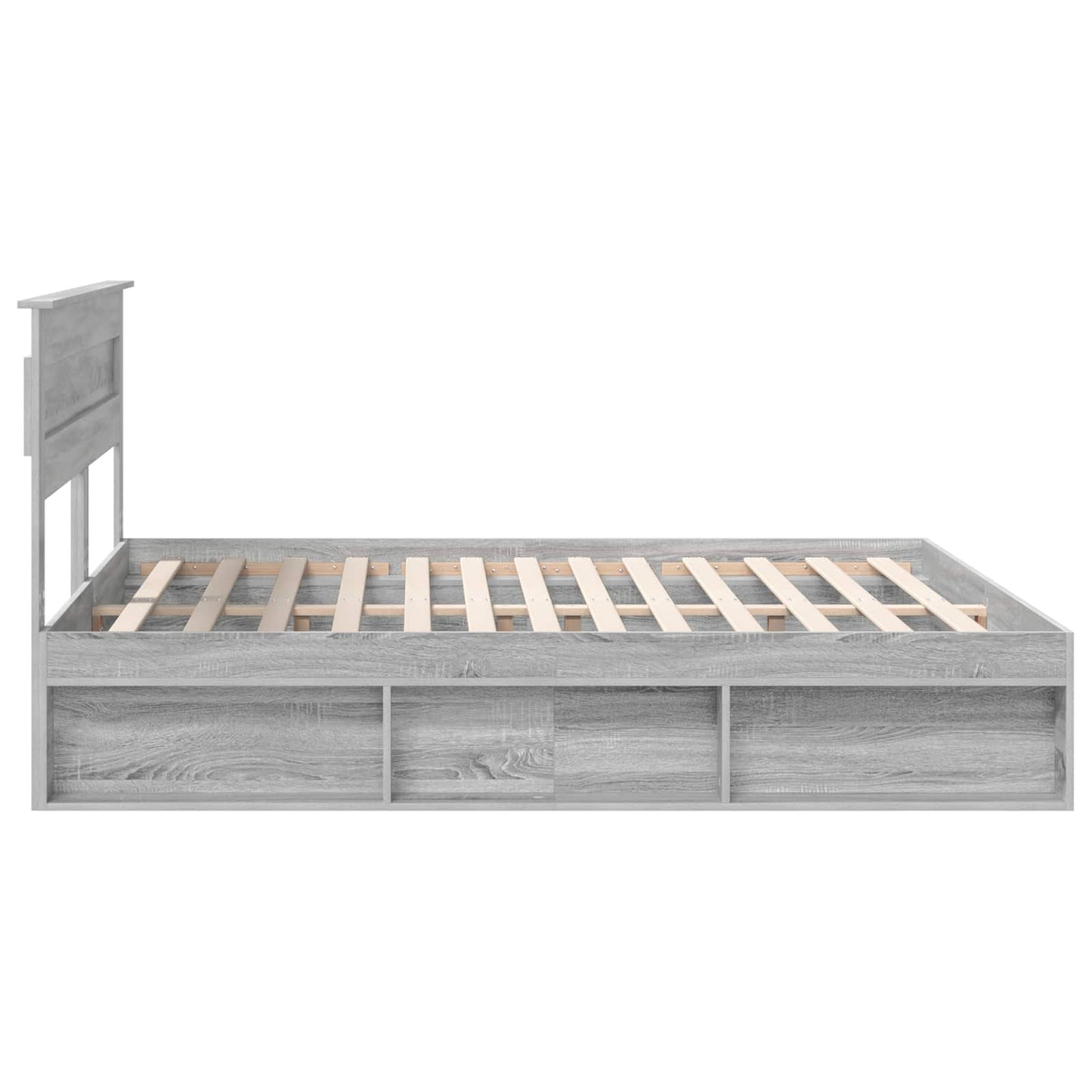 Struttura del letto Grigio Sonoma 200 x 200 cm Pino massello | homemem39