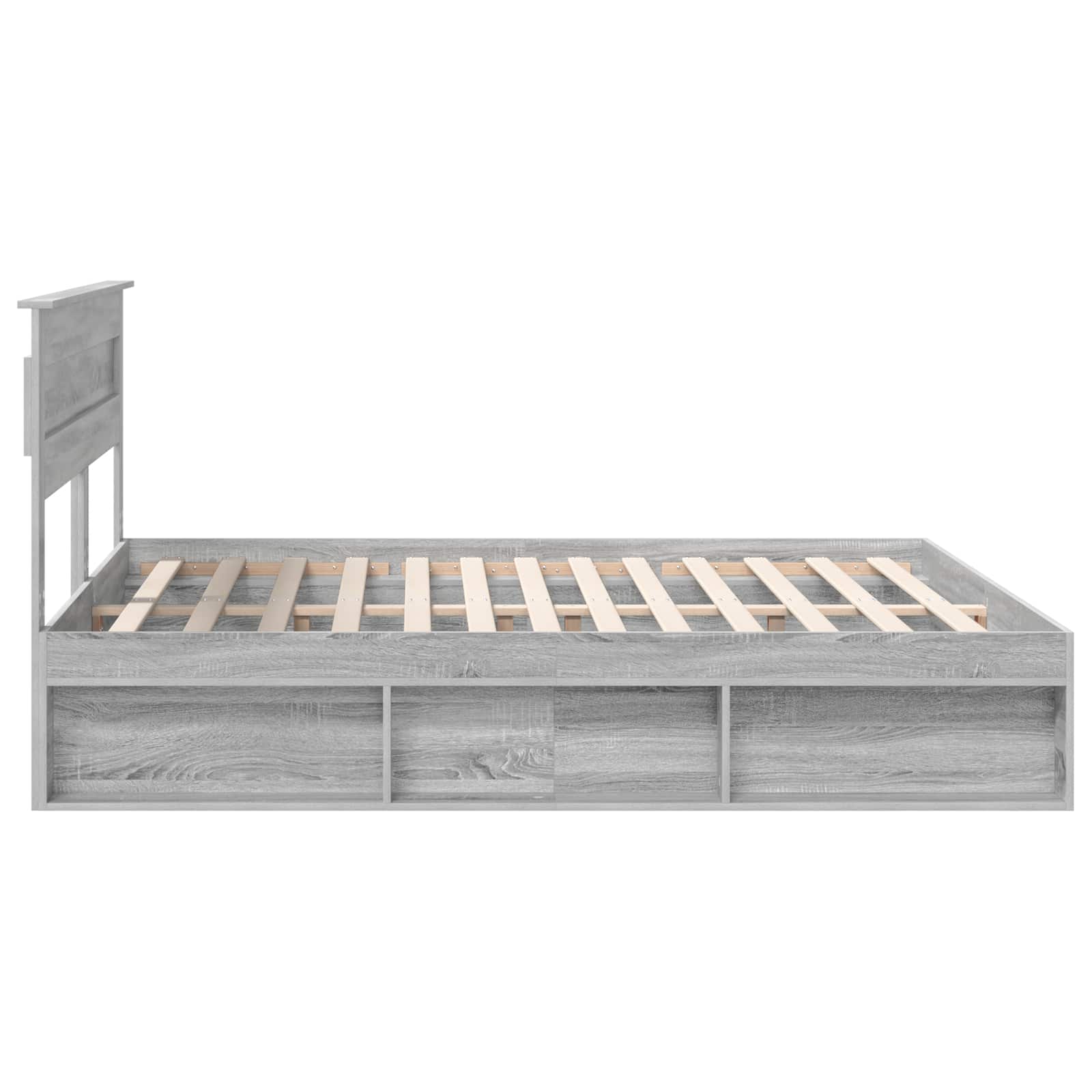 Struttura del letto Grigio Sonoma 200 x 200 cm Pino massello | homemem39