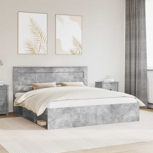 Struttura del letto Calcestruzzo 180 x 200 cm Pino massello | homemem39