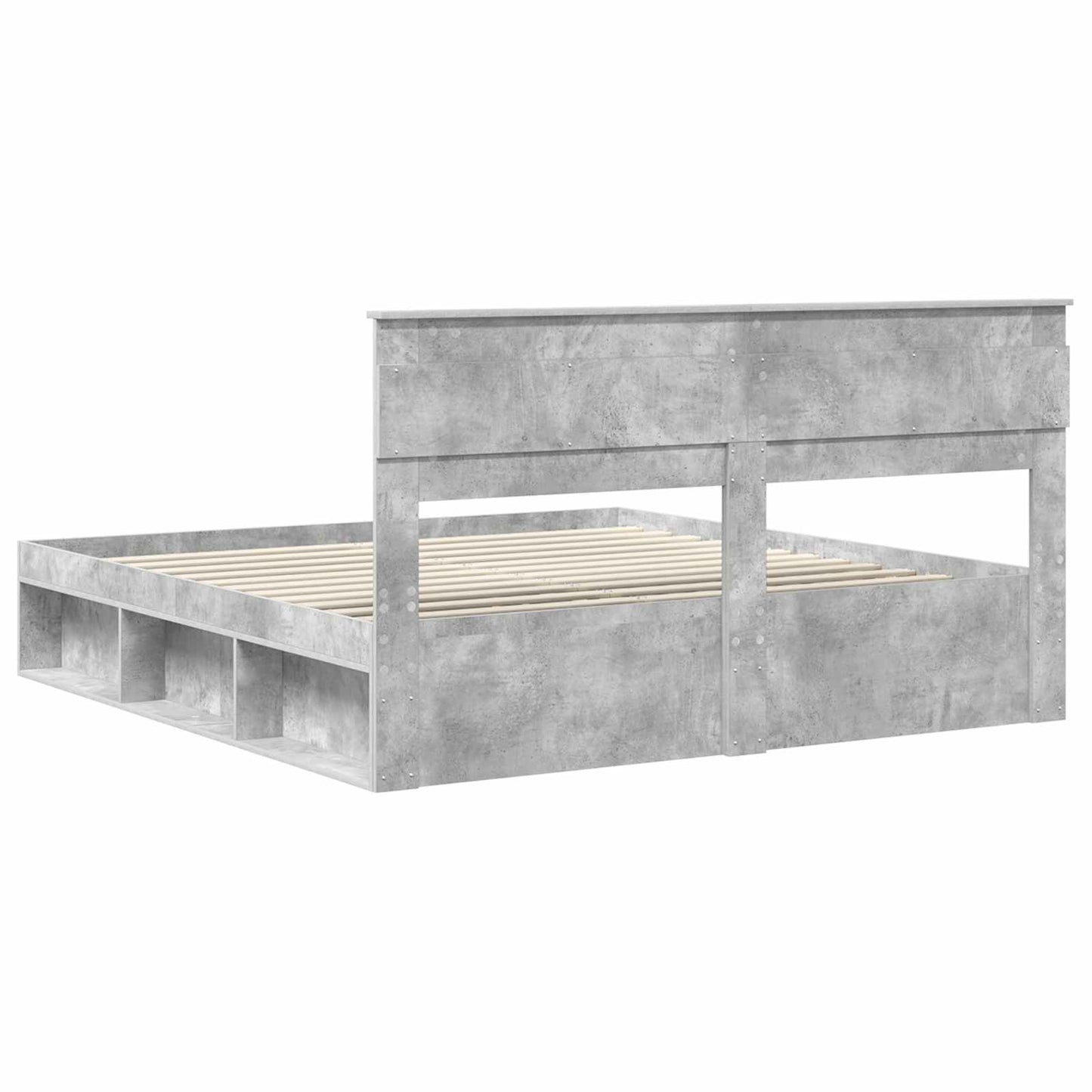 Struttura del letto Calcestruzzo 180 x 200 cm Pino massello | homemem39