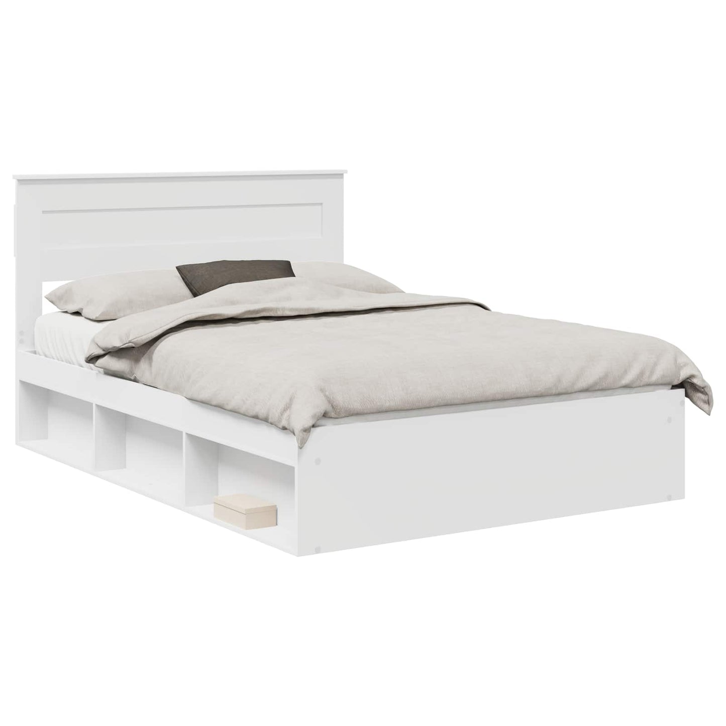 Struttura del letto Bianco 160 x 200 cm Pino massello | homemem39