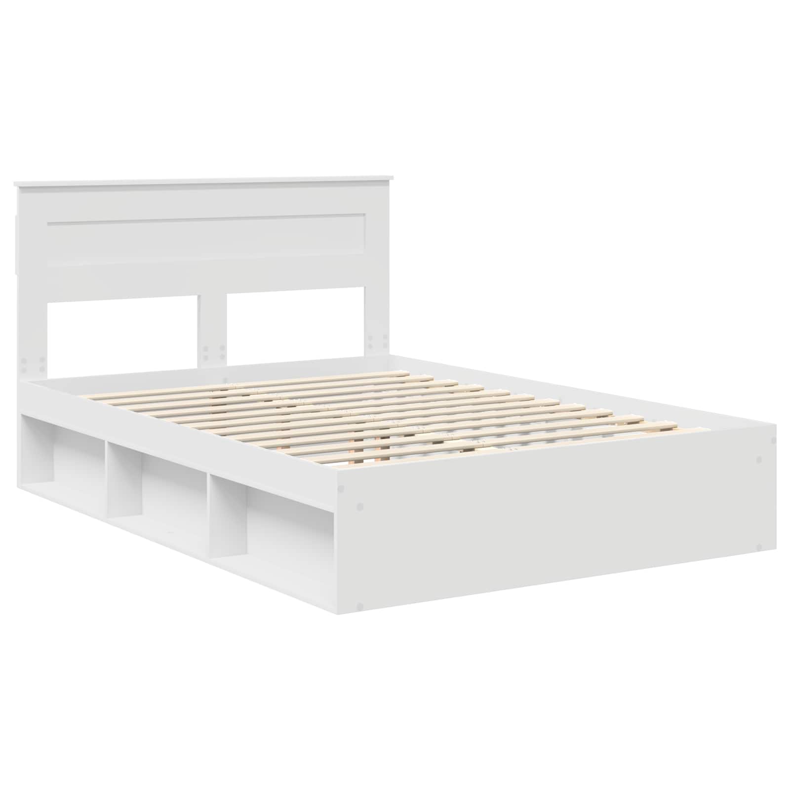 Struttura del letto Bianco 160 x 200 cm Pino massello | homemem39