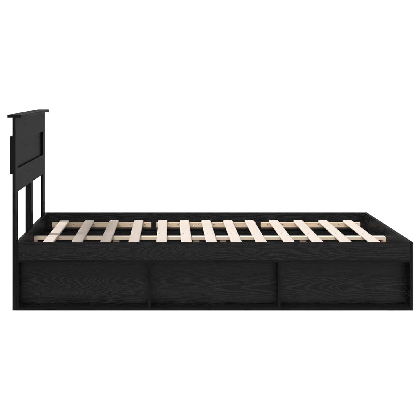 Struttura del letto Nero 150 x 200 cm Pino massello | homemem39