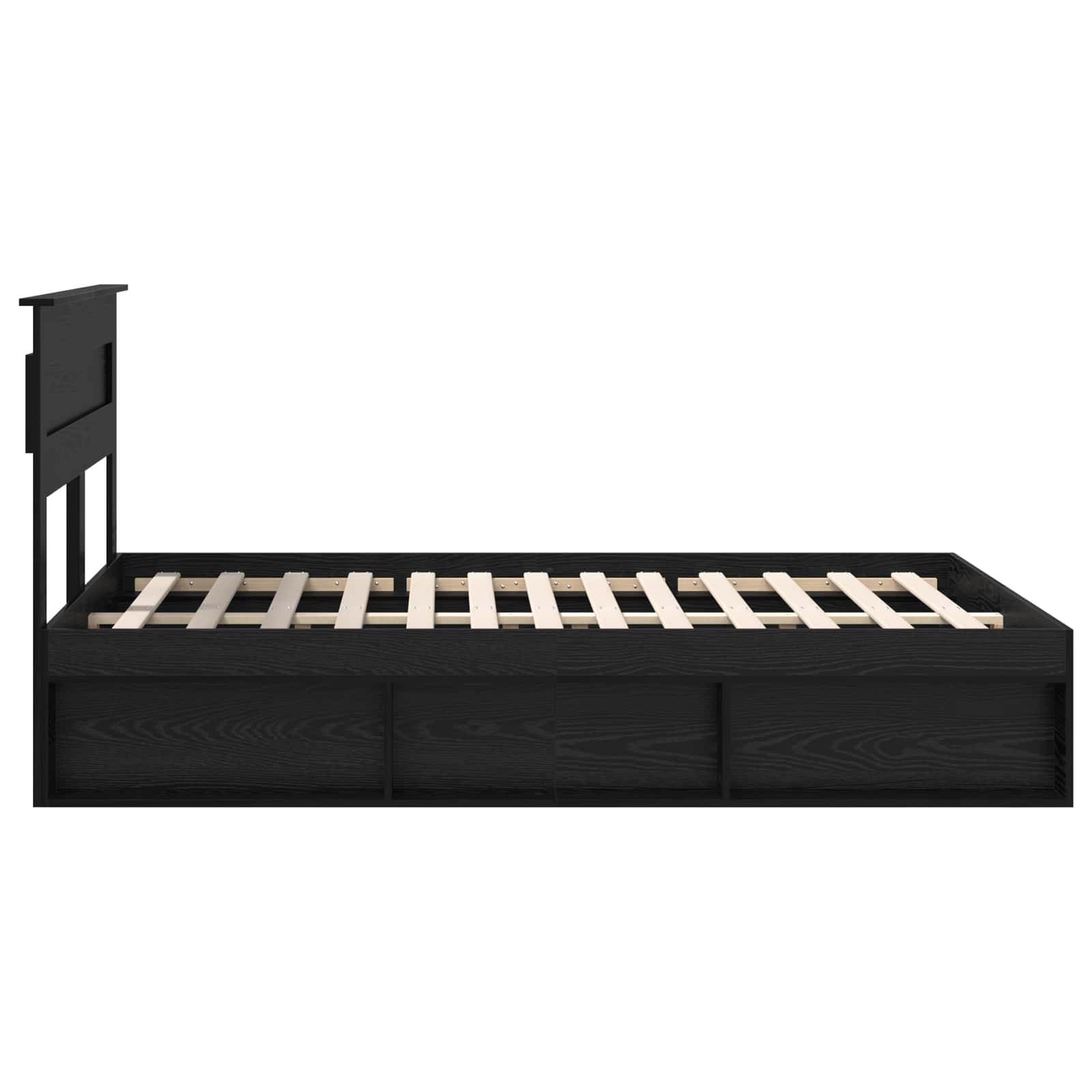 Struttura del letto Nero 150 x 200 cm Pino massello | homemem39