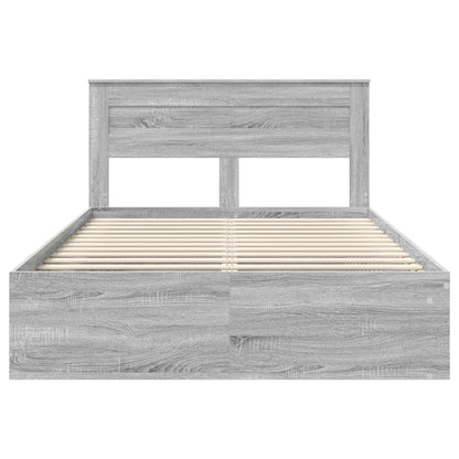 Struttura del letto Grigio Sonoma 150 x 200 cm Pino massello | homemem39