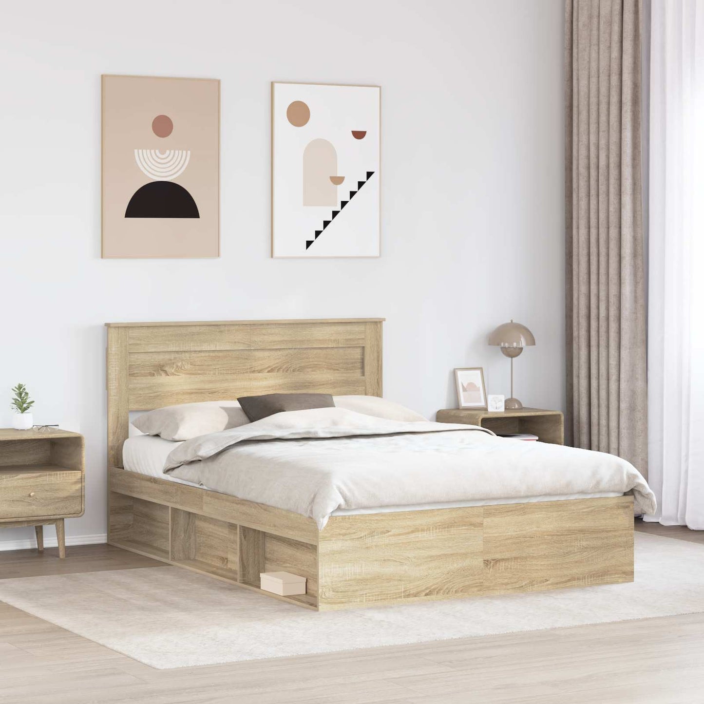 Struttura del letto Sonoma 140 x 190 cm Pino massello | homemem39