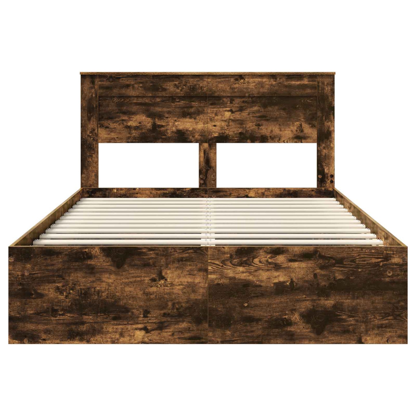 Struttura del letto Rovere fumé 140 x 190 cm Pino massello | homemem39