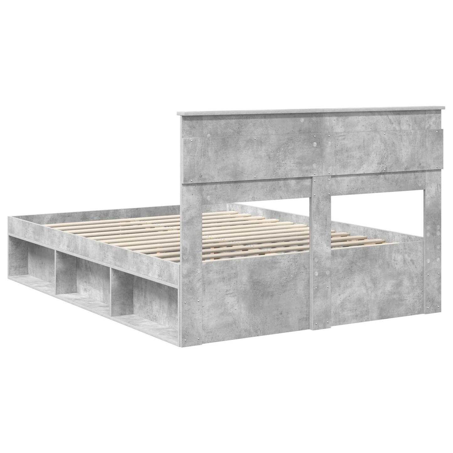 Struttura del letto Calcestruzzo 140 x 200 cm Pino massello | homemem39