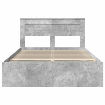 Struttura del letto Calcestruzzo 140 x 200 cm Pino massello | homemem39