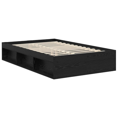 Struttura del letto Nero 135 x 190 cm Pino massello | homemem39