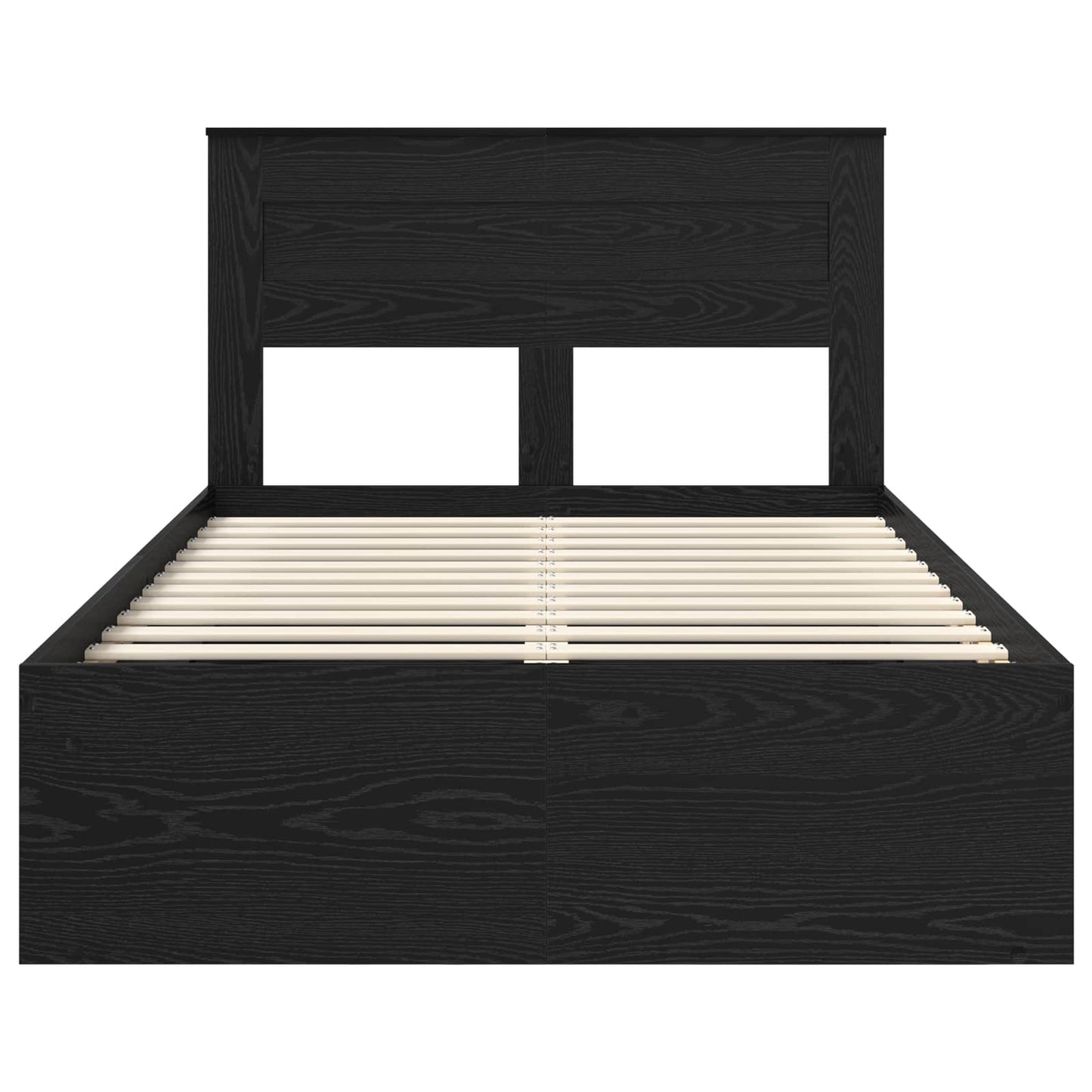 Struttura del letto Nero 135 x 190 cm Pino massello | homemem39