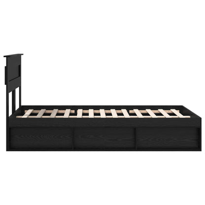 Struttura del letto Nero 135 x 190 cm Pino massello | homemem39