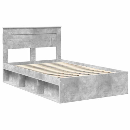 Struttura del letto Grigio Concretè 135 x 190 cm Pino massello | homemem39